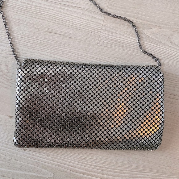 INC silver sequence crossbody bag or clutch small - Picture 4 of 7